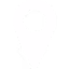 White location pin icon on transparent background.